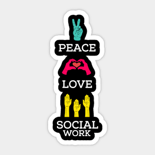 Social Work Socialist Peace Lover Gift Sticker